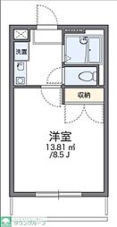 レオパレスリブェール 1Kの間取図画像