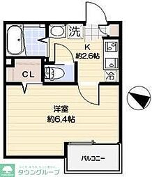 プリムス大宮 1Kの間取図画像