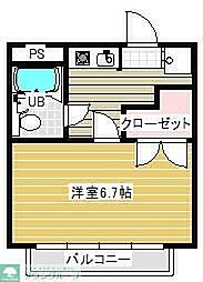 ベルメゾンT・K 1Kの間取図画像