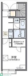 レオネクストメルベーユ 1Kの間取図画像