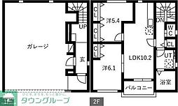 ドリームガレージ 2LDKの間取図画像