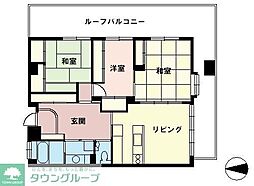 与野本町ローヤルコーポ 3LDKの間取図画像