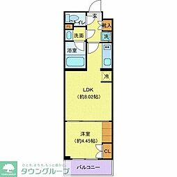 OPENBLOOM渋谷本町 1LDKの間取図画像