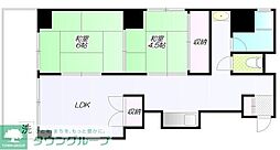 ニュー高円寺コーポラス 2LDKの間取図画像