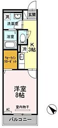 リブラ 1Kの間取図画像