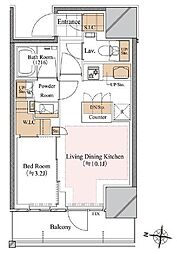 ブランシエスタ白山 1LDKの間取図画像