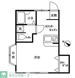 ハイムメイプル ワンルームの間取図画像
