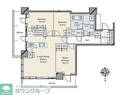 パークシティ中野ザタワーエアーズ 3LDKの間取図画像