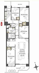 ルネ幕張 4LDKの間取図画像