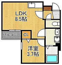 doro片野  ｜ 福岡県北九州市小倉北区片野新町1丁目（賃貸アパート1LDK・2階・30.64㎡） その2