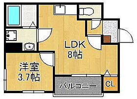 フェリシティ三萩野  ｜ 福岡県北九州市小倉北区片野1丁目（賃貸アパート1LDK・1階・28.56㎡） その2