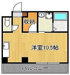 寿山ビル ワンルームの間取図画像