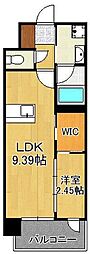 プレジデンス ざ 三萩野 1LDKの間取図画像