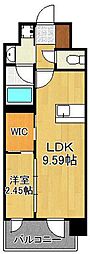 プレジデンス ざ 三萩野 1LDKの間取図画像