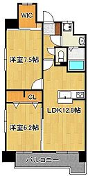 アドバンス128 2LDKの間取図画像