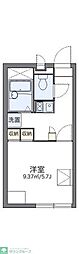 レオパレスカーサ 2階1Kの間取り