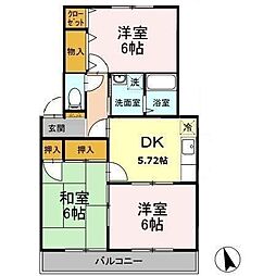 サイプレス・北習志野 3DKの間取図画像