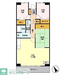 エスポワール八千代 6階3LDKの間取り