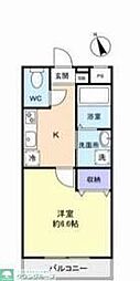 ガレット幕張本郷 3階1Kの間取り