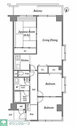 カッシア習志野 6階3LDKの間取り