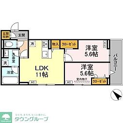 D-plaisir 2LDKの間取図画像