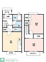 曽谷タウンハウス 2LDKの間取図画像