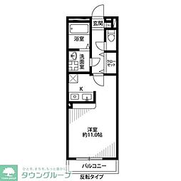 アムール久々田 1Kの間取図画像
