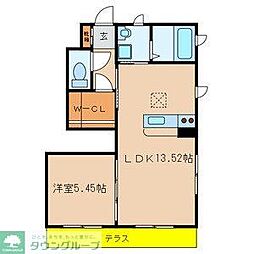 イレックスA 1LDKの間取図画像
