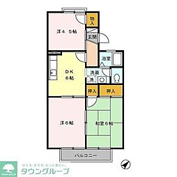 パークハイムA 3DKの間取図画像