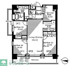 ParkAxis辰巳STAGE 3LDKの間取図画像