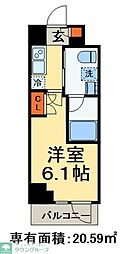 船橋市西船6丁目マンション 1Kの間取図画像