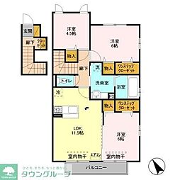 クレスト西船 3LDKの間取図画像