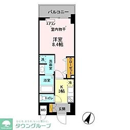 ワンシックス 1Kの間取図画像