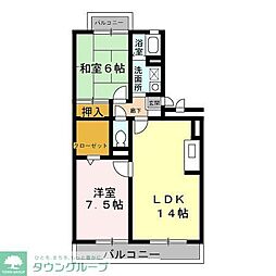 ファミール千葉寺 2LDKの間取図画像