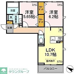 BLESS蘇我 2LDKの間取図画像