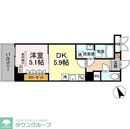 Grand Village 1DKの間取図画像