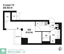 COSMOSREID錦糸町 1Kの間取図画像