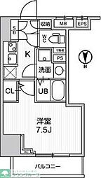 テラス森下 1Kの間取図画像