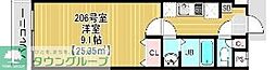 BelleAube大久保 1Kの間取図画像