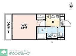 robot home 前原II(ロボットホームマエバラツー) 1Kの間取図画像