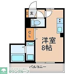 メゾンフォレスト3 ワンルームの間取図画像
