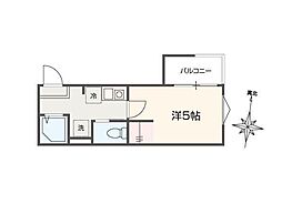 MELLAS京成小岩II 1Kの間取図画像