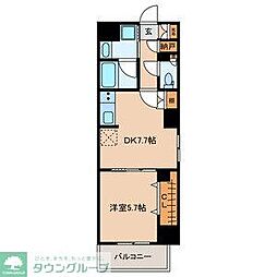 マイホーム幕張 1DKの間取図画像