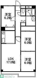 アクトヒルズ八千代2 3LDKの間取図画像