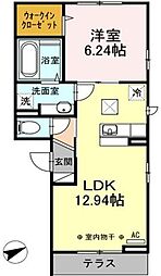 第3サニーハイツ 1LDKの間取図画像