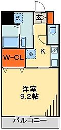 ルーラル十五番舘 1Kの間取図画像