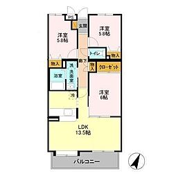 エムズアーク 3LDKの間取図画像