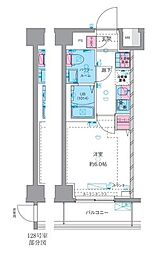 ジェノヴィアお花茶屋2スカイガーデン 1Kの間取図画像
