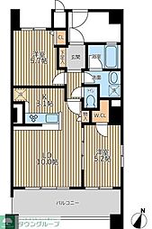 リーフコンフォート新小岩 2LDKの間取図画像