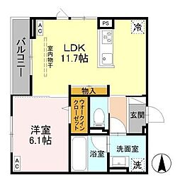 SAMPO 1LDKの間取図画像